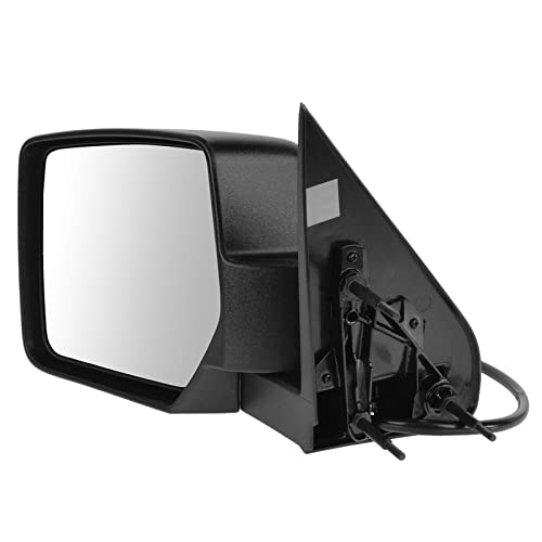 TRQ Driver Side Mirror Assembly Electric Adjustment Heated Memory Textured Compatible with 2008-2012 Jeep Liberty CH1320280 - Image 2