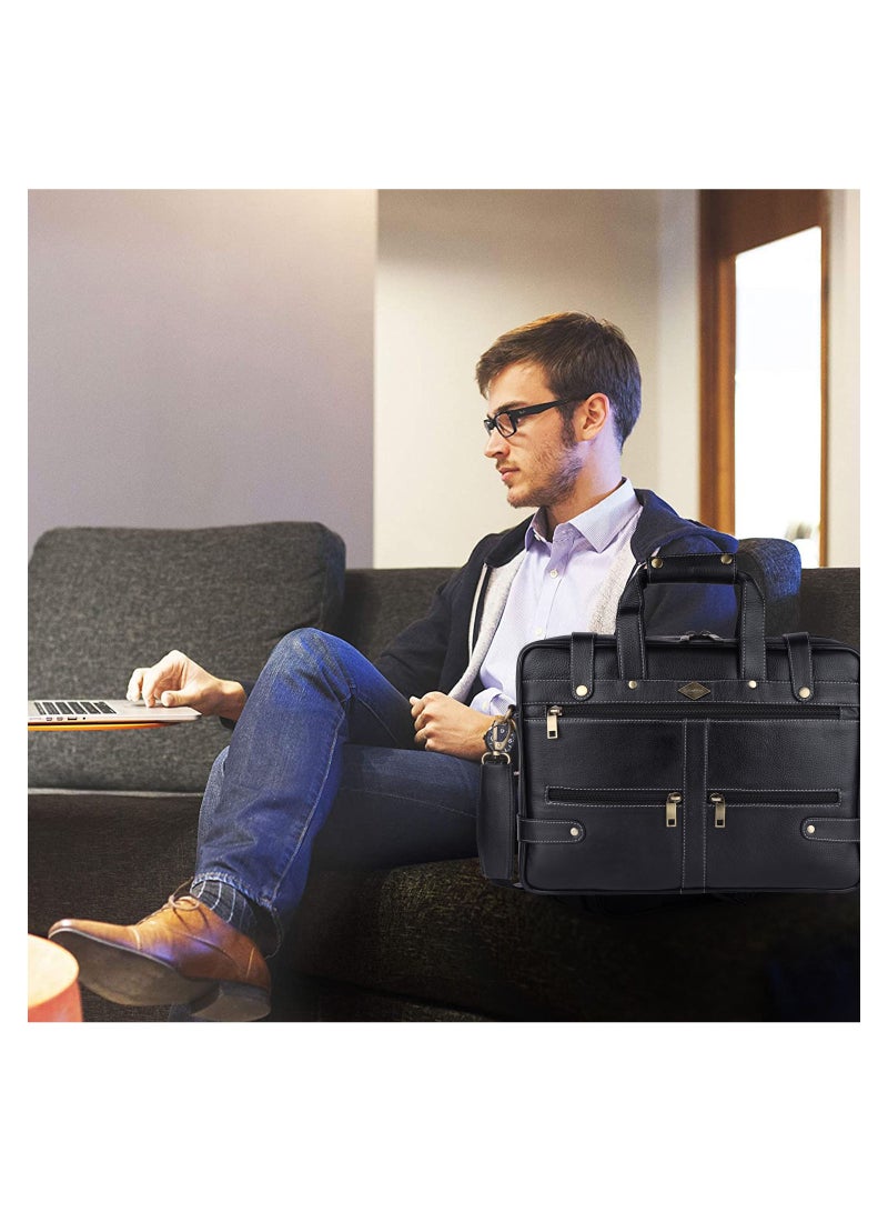 Laveri Genuine Leather Office And Travel Document Laptop bag Style 422