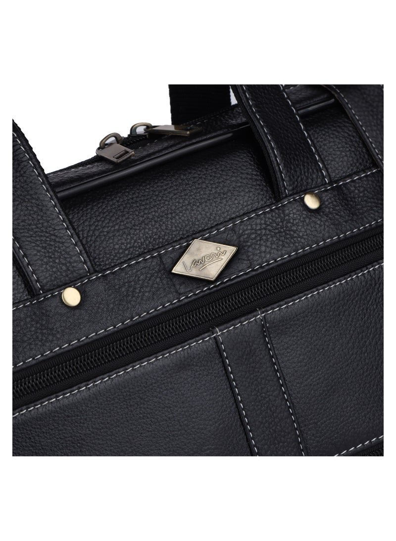 Laveri Genuine Leather Office And Travel Document Laptop bag Style 422