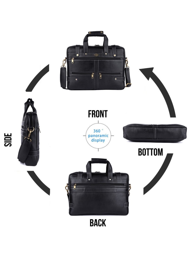 LAVERI LEATHER Laveri Genuine Leather Office And Travel Document Laptop bag Style 422  - Image 4