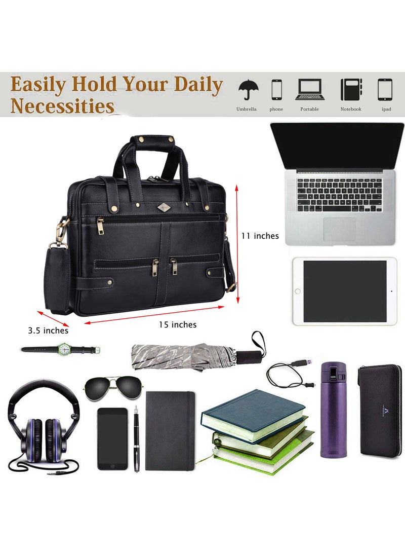 LAVERI LEATHER Laveri Genuine Leather Office And Travel Document Laptop bag Style 422  - Image 2