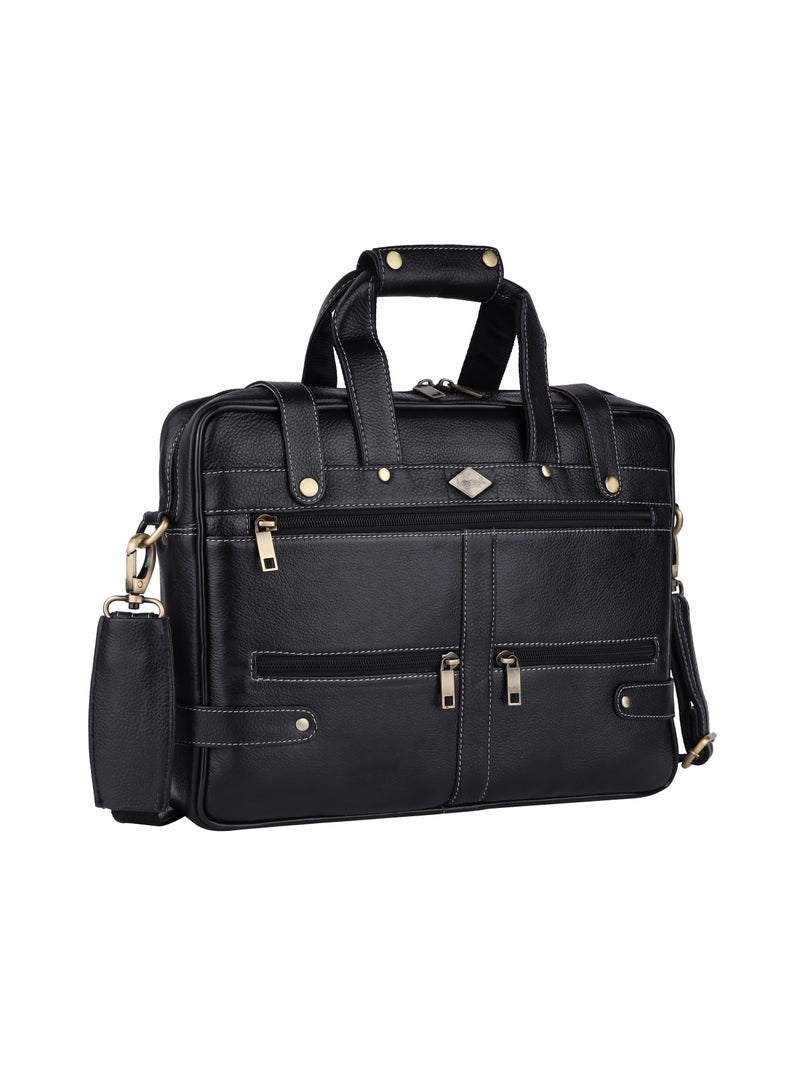 LAVERI LEATHER Laveri Genuine Leather Office And Travel Document Laptop bag Style 422  - Image 5