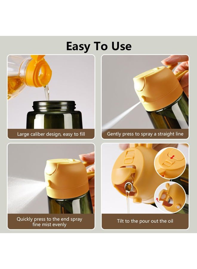 SWEET VIEW Olive Oil Dispenser and Oil Sprayer - 470ml Glass Lightproof Oil Pourer for Kitchen, Air Fryer, Cooking, Salad and BBQ - Image 2