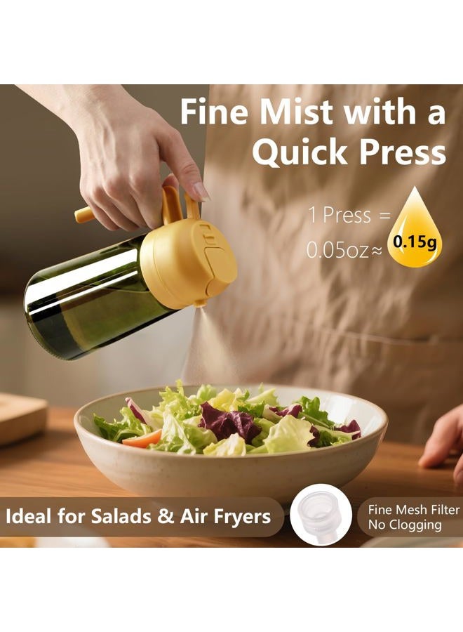 SWEET VIEW Olive Oil Dispenser and Oil Sprayer - 470ml Glass Lightproof Oil Pourer for Kitchen, Air Fryer, Cooking, Salad and BBQ - Image 3