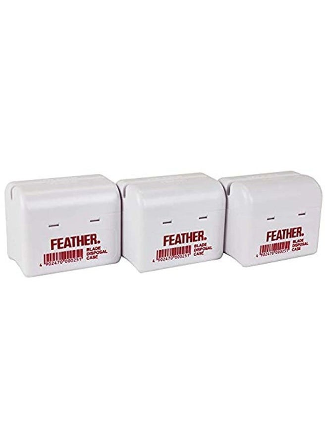 Feather Razor Blade Disposal Case for Barbers 3 Pk  - Image 1