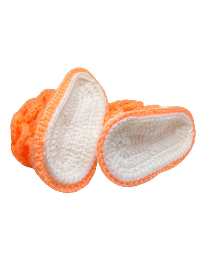 إبداعات جديلة Botas naranjas con diseño único para niñas (suela de 7,6 cm)  - Image 3