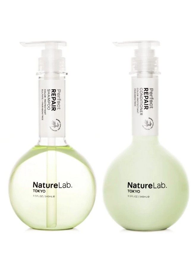 NatureLab. TOKYO Perfect Repair Shampoo & Conditioner Duo: Replenish And Restore Damaged Color Treated Hair And Strengthen New Hair I 11.5 Fl Oz Each - Image 1