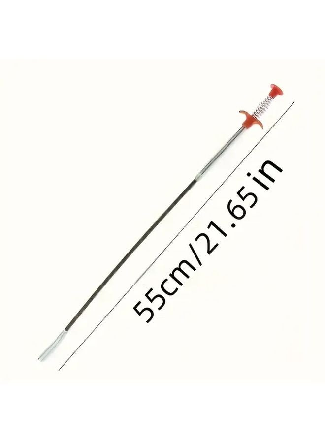 21 بوصة منظف تصريف مرن 4 مخالب أداة انتزاع الأنابيب لفتح مصارف الأحواض والمراحيض - Image 3