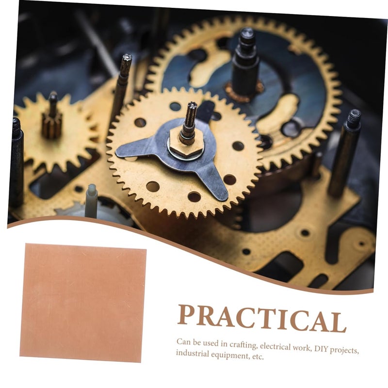 ألواح نحاسية معدنية 4 قطع للحرف اليدوية والمجوهرات DIY والأعمال الكهربائية وبناء النماذج عالية الصلابة - Image 3