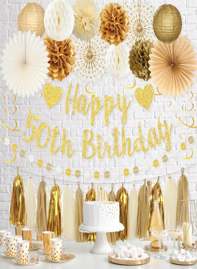 Roetyce Gold Happy 50th Birthday Banner - Image 5
