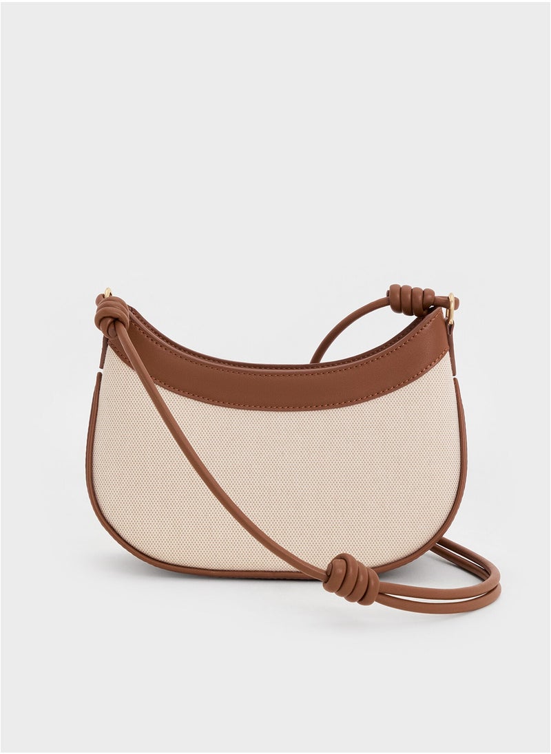 Charles & Keith Sabine Knotted-Strap Curve Shoulder Bag  - Image 3