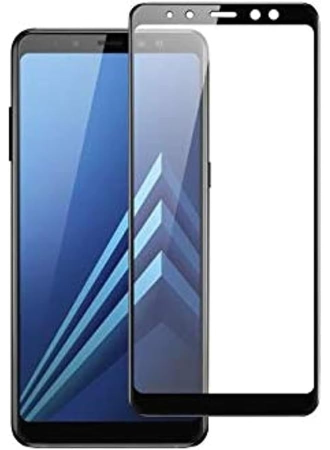 بروماس واقي شاشة زجاجي لجوال جالكسي A8 2018 - أسود
