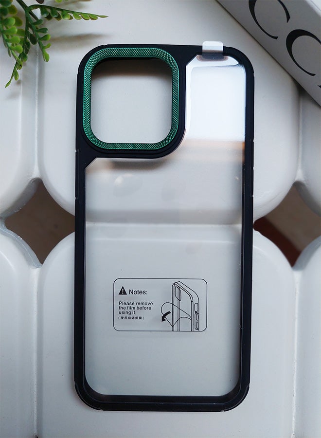 جراب مغناطيسي مقاوم للصدمات لهاتف iPhone 13 Pro Max مع إطار معدني للكاميرا - غطاء مغناطيسي أنيق غير لامع للرجال والنساء والشباب ويدعم الشحن اللاسلكي - مضاد لبصمات الأصابع، وحماية للكاميرا، ومقاوم للسقوط (أخضر) - Image 2