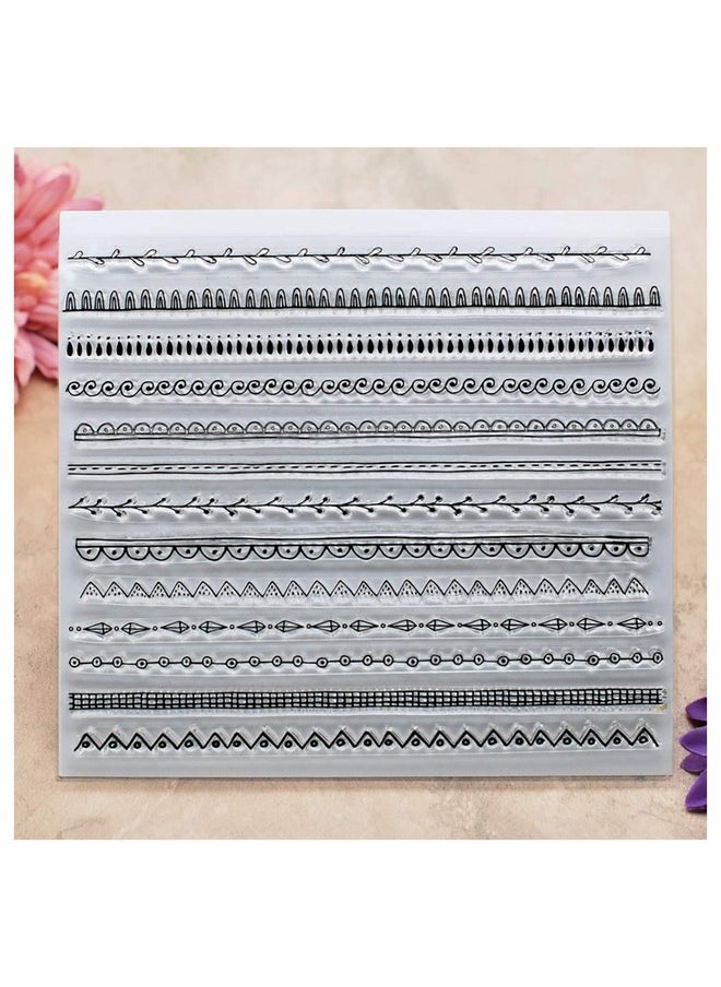 Kwan Crafts - Lace Line Clear Stamps For Card Making Decoration And Diy Scrapbooking - Image 1