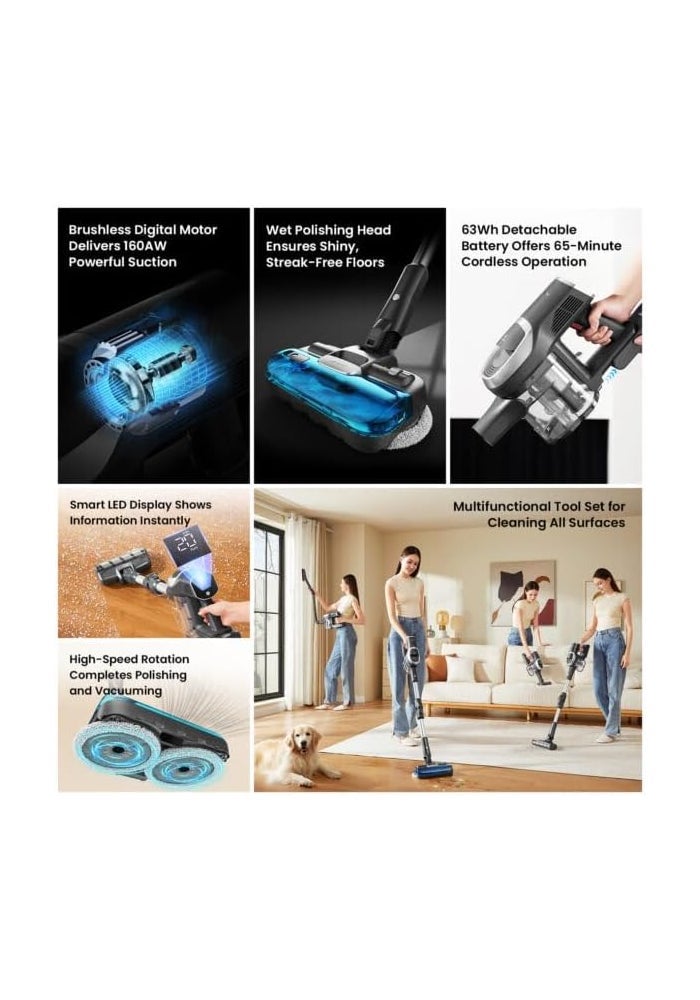 Jimmy JV9 Pro Aqua Cordless Vacuum Cleaner 500 W JV9 Pro Aqua grey - Image 3