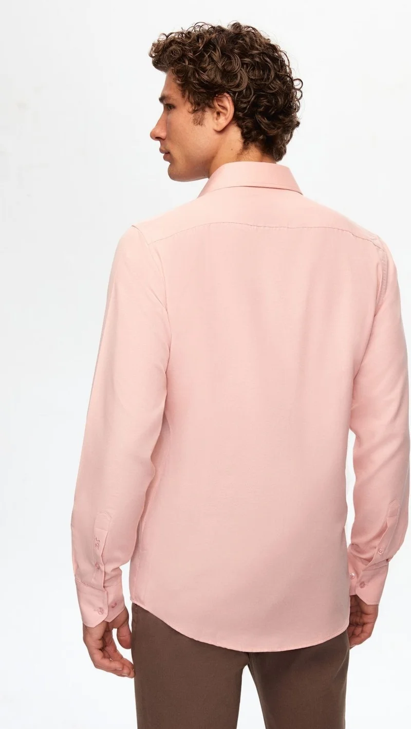 D'S DAMAT Slim Fit Dusty Rose Italian Collar Shirt 2HF02ORT5185