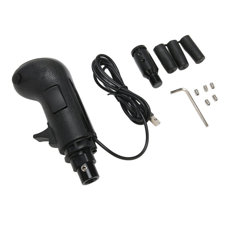 USB Simulator Shifter: 18 Gears, 3 Adapter Sizes, Fast Switching - Plug And Play PC Racing Shifter For Windows PC, ETS2 ATS Games, Racing Simulator Hobbyists - Image 1