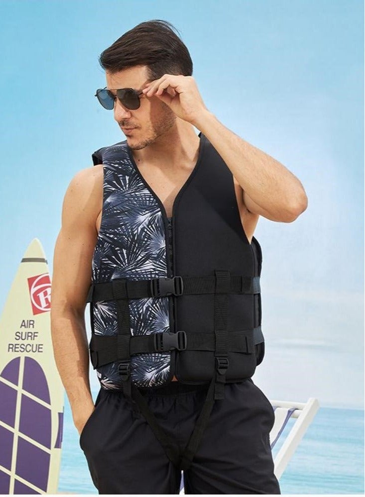 REBENUO Swimming jacket, latest model, safety jackets, size XXL (black) - Image 3