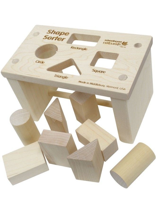 Maple Landmark - Shape Sorter Bench Made In Usa - Image 1
