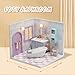 Kisoy Dollhouse Miniature with Furniture Kit DIY 3D Wooden DIY House Kit A Corner of a Small Apartment Style with Dust Cover LEDHandmade Tiny House Toys for Kids Adults Gift Bathroom - Image 4