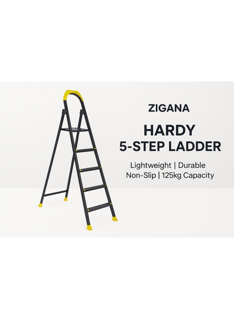 Zigana Hardy 5-Step Ladder – Lightweight, Durable, Non-Slip, 125kg Capacity for Home & Office Use - Image 2