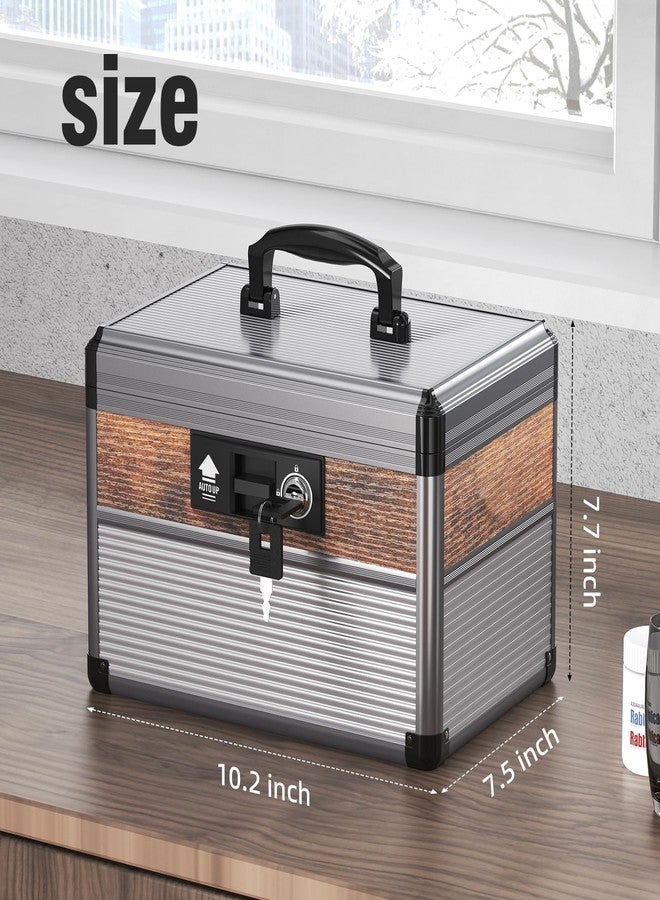 Glosen Medicine Lock Box,locking medicine box, Security Lock Boxes，lock box, First Aid Key Safe Box,Lock Box for Medication - Image 2