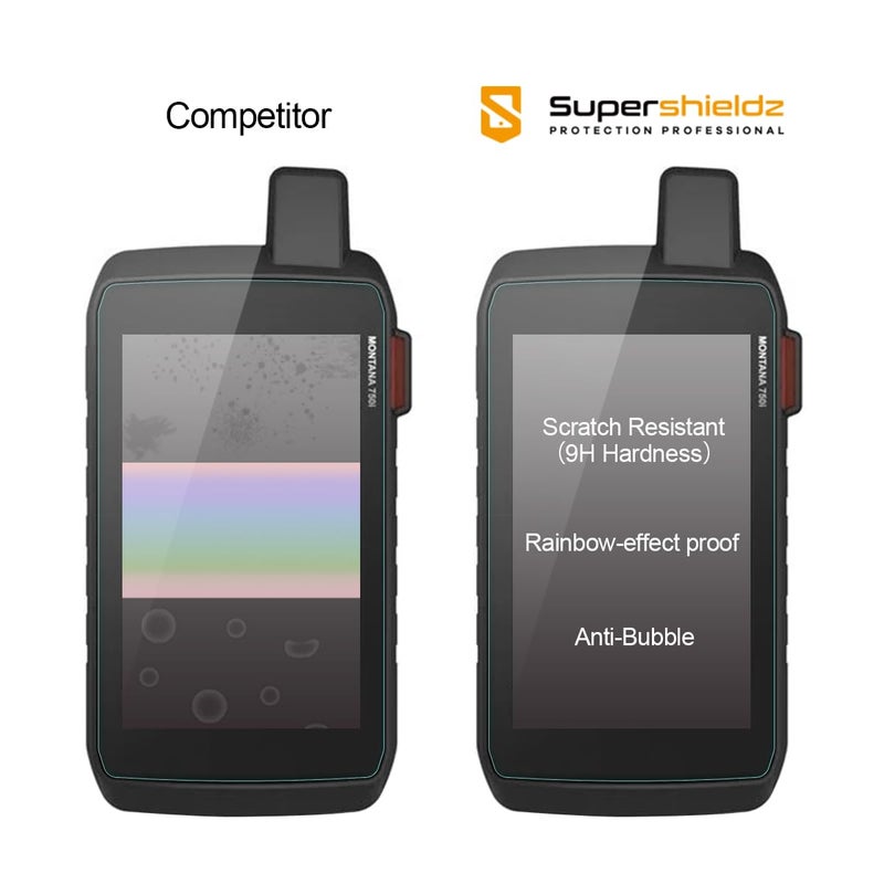 Supershieldz (3 Pack) Designed for Garmin Montana 760i/ 750i/ 710/700/ 700i Tempered Glass Screen Protector, Anti Scratch, Bubble Free - Image 2