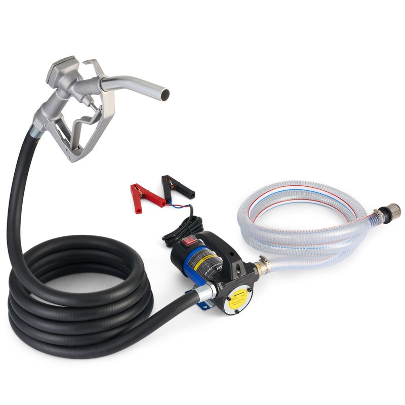 Orion Motor Tech 12 Volt Diesel Transfer Pump Kit with Nozzle and Hoses