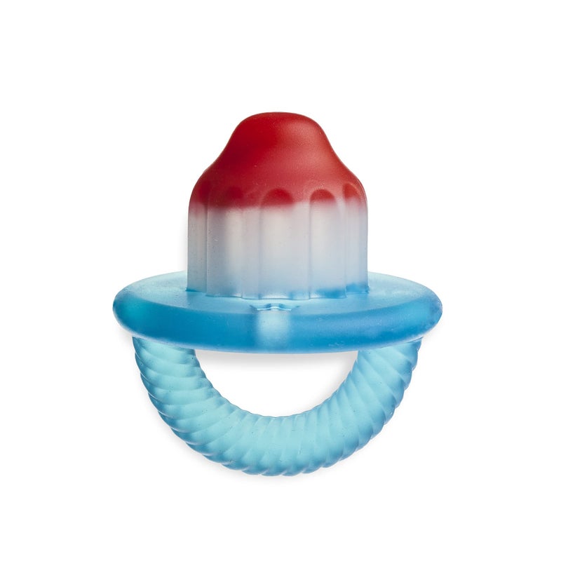 Itzy Ritzy Silicone Teensy Teether Flexible Soft Hollow Baby Teething Toy with EasytoHold Handle Designed for Ages 3 Months and Up Hero Pop