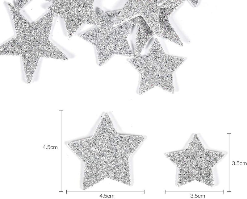 iKammo 6 Pack Glitter Foam Gold Star Letter Stickers 3D Planner Stickers  Easy PeelOff  DIY Arts and Crafts Daily Planner Bullet Journals Silver Star - Image 2