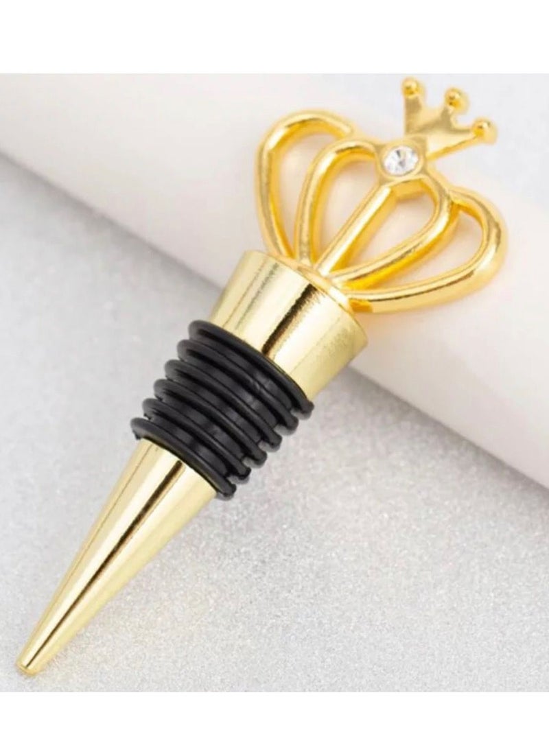 BLUE CORAL Wine Stopper Crown Shaped Birthday Party Wedding Anniversary Wine Fresh-keeping Stopper Ideal Gift Bar Accessories Kitchen Tools (Crown)  - Image 1