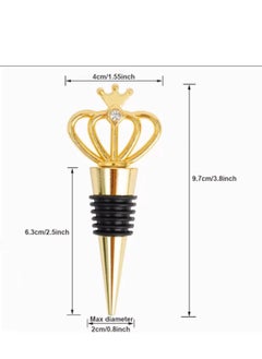 BLUE CORAL Wine Stopper Crown Shaped Birthday Party Wedding Anniversary Wine Fresh-keeping Stopper Ideal Gift Bar Accessories Kitchen Tools (Crown)  - Image 3