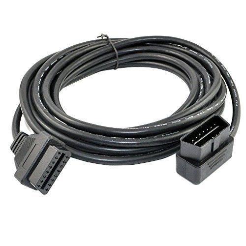 OLLGEN 5M/16.4ft OBD II Cable OBD2 16 Pin Right/Left Angle Male to Female OBD Extenstion Cable for Car Auto Diagnostic Extender Cord Adapter - Image 3