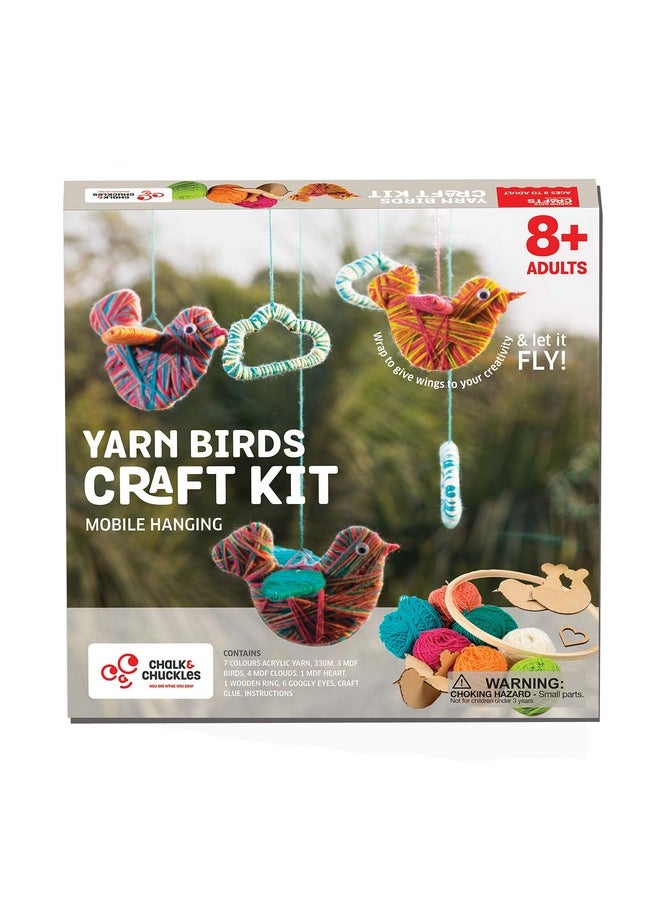 CHALK AND CHUCKLES - Chalk and Chuckles Art & Craft Kit for Kids - Make Your Own Bird Hanging, Age 8-14, DIY Kit, Best Gift for Boys, Girls 9, 10, 11, 12, 13 Years Old( Multicolour) - Image 1