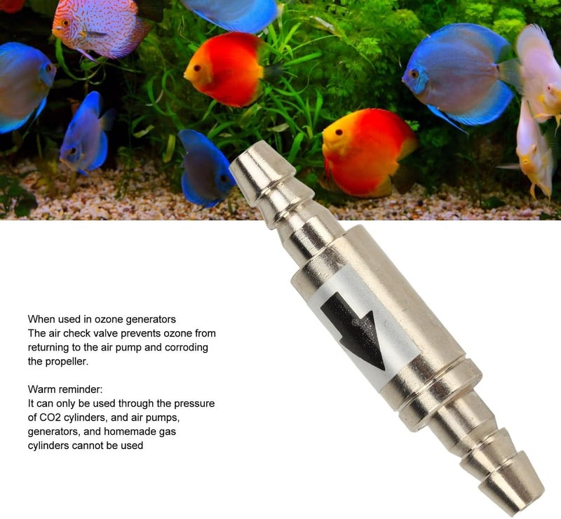 5Pcs Stainless Steel 1 Way Check Valve, Prevents Water Backflow for Fish Tank Aquarium CO2 Supply System, with Rust Proof Design for O3 Generators - Image 4
