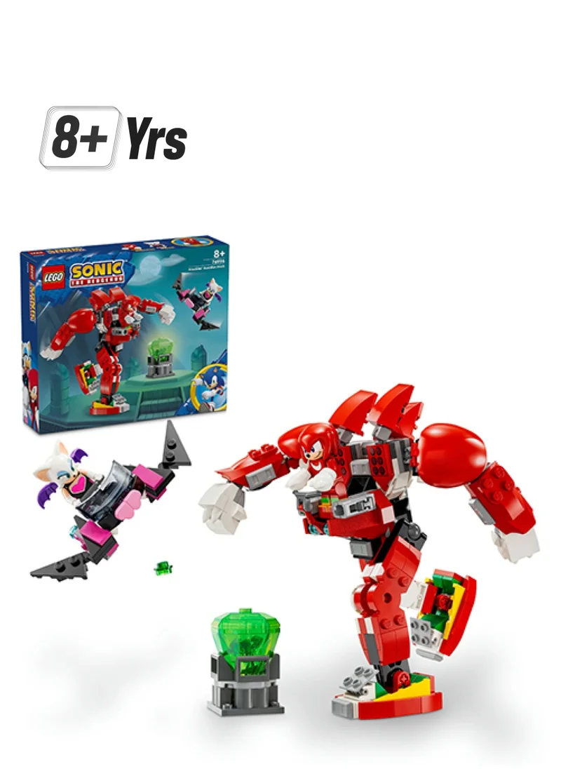 ليغو LEGO Sonic the Hedgehog Knuckles’ Guardian Mech, Ramadan Gift for Kids Boys & Girls with Video Game Character Figures Incl. Knuckles and Rouge the Bat, Plus a Master Emerald 76996