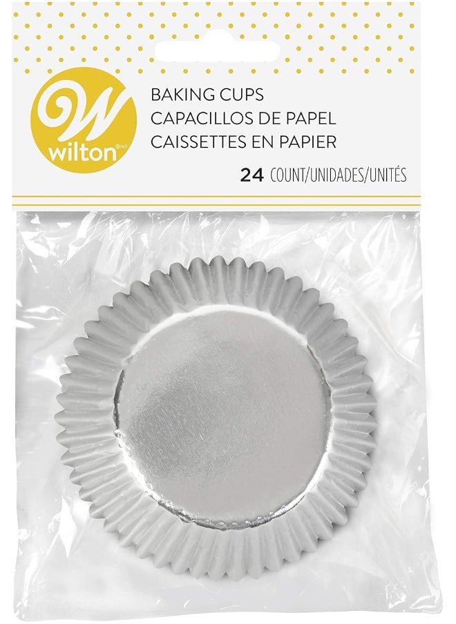 Wilton 415 207 Bakecups Silver Foil 24Ct  - Image 1