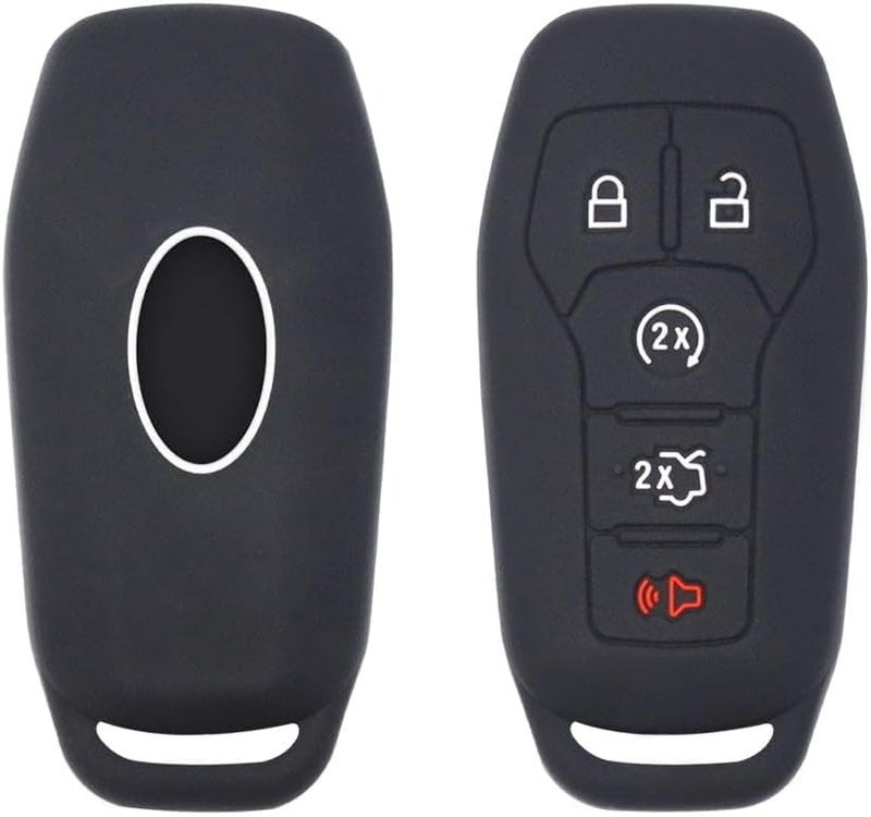 5 Buttons Silicone Key Shell Cover Case for Ford Fusion Explorer Mustang Edge F150 F250 F350 Lincoln MKZ MKC, Remote Protection Case - Image 1