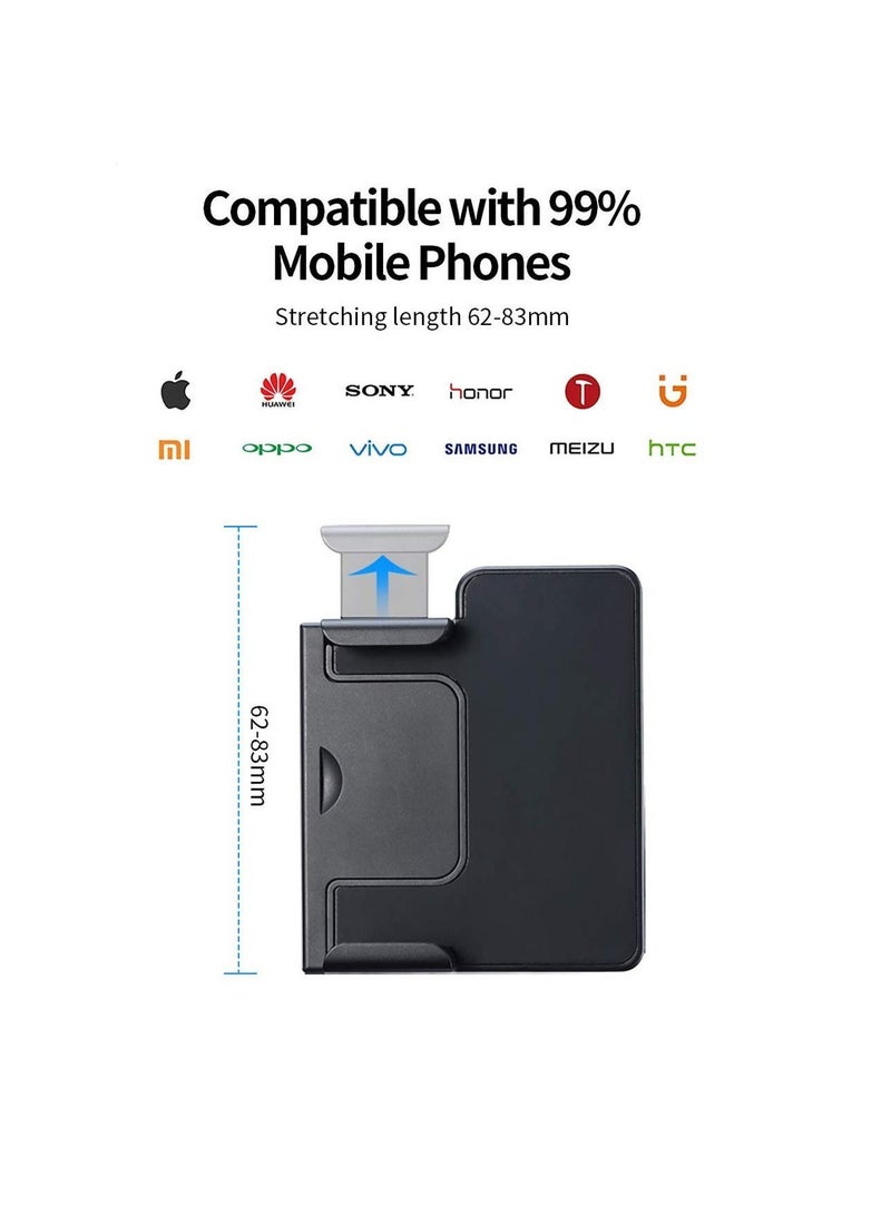Y&D Phone Mount, KASTWAVE Mount with Remote Cell Tripod Adapter Grip Holder Detachable Wireless Shutter for iPhone Video Photo Shooting Suitable travel Outdoor (Black) - Image 2
