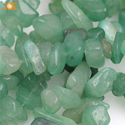 JOE FOREMAN 6-8mm Green Aventurine Beads Natural Stone Gravel Gemstone Chips Beads for Jewelry Making Wholesale Loose Beads Freeform Green 34" JOE FOREMAN - Image 3