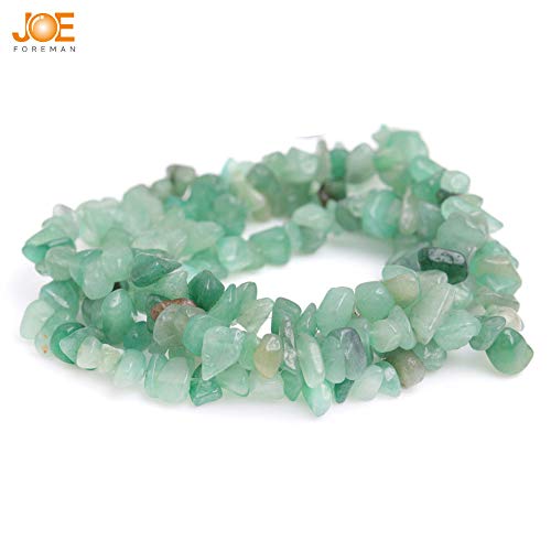 JOE FOREMAN 6-8mm Green Aventurine Beads Natural Stone Gravel Gemstone Chips Beads for Jewelry Making Wholesale Loose Beads Freeform Green 34" JOE FOREMAN - Image 2
