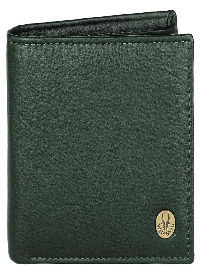 WildHorn Green Leather Wallet I Minimalist Mens Wallet, Green New Nappa - Image 2