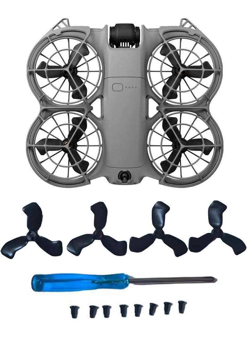 2 أزواج المروحة لـ DJI نيو 2 كاميرا الطيران المحمولة 2217S لون منصات مروحة خفيفة الوزن جناح لـ DJI نيو 2 إكسسوارات الطائرات بدون طيار المحمولة (أسود) - Image 1