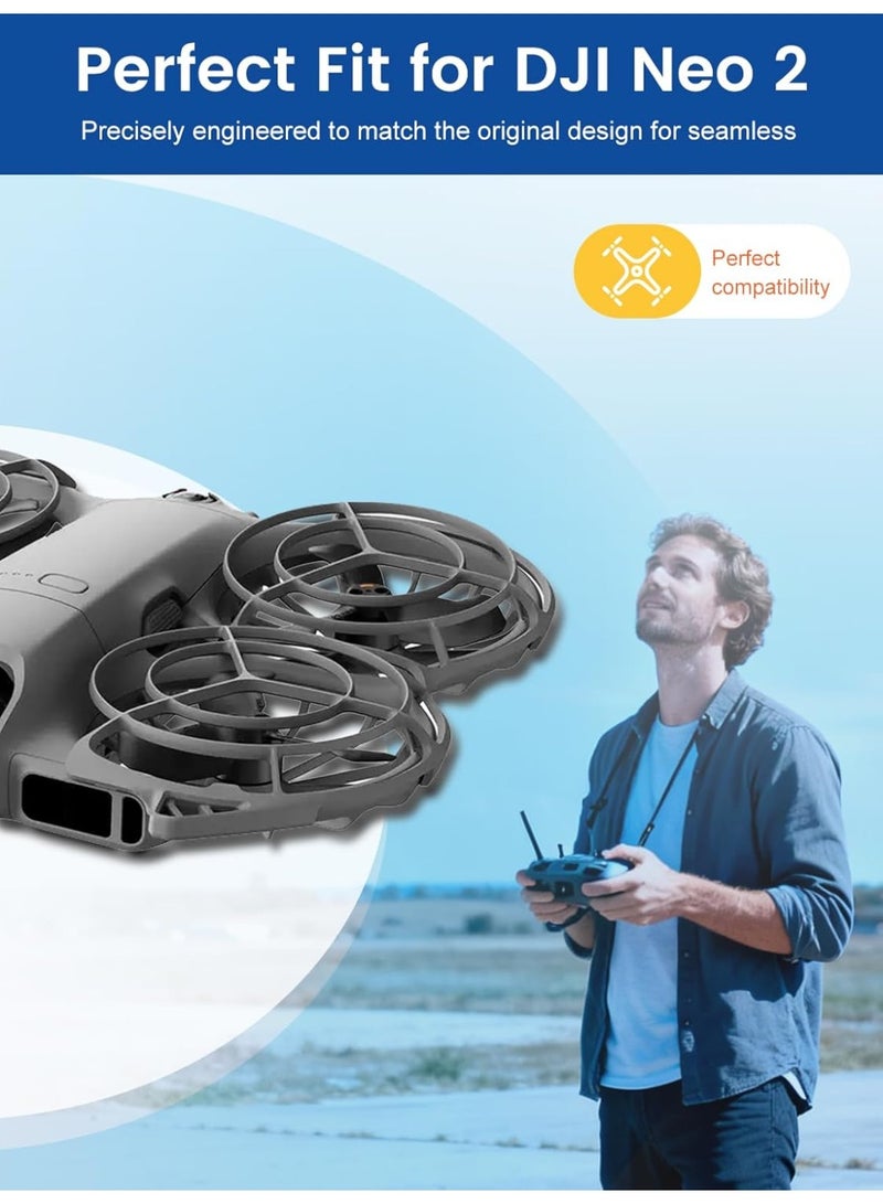 2 أزواج المروحة لـ DJI نيو 2 كاميرا الطيران المحمولة 2217S لون منصات مروحة خفيفة الوزن جناح لـ DJI نيو 2 إكسسوارات الطائرات بدون طيار المحمولة (أسود) - Image 4