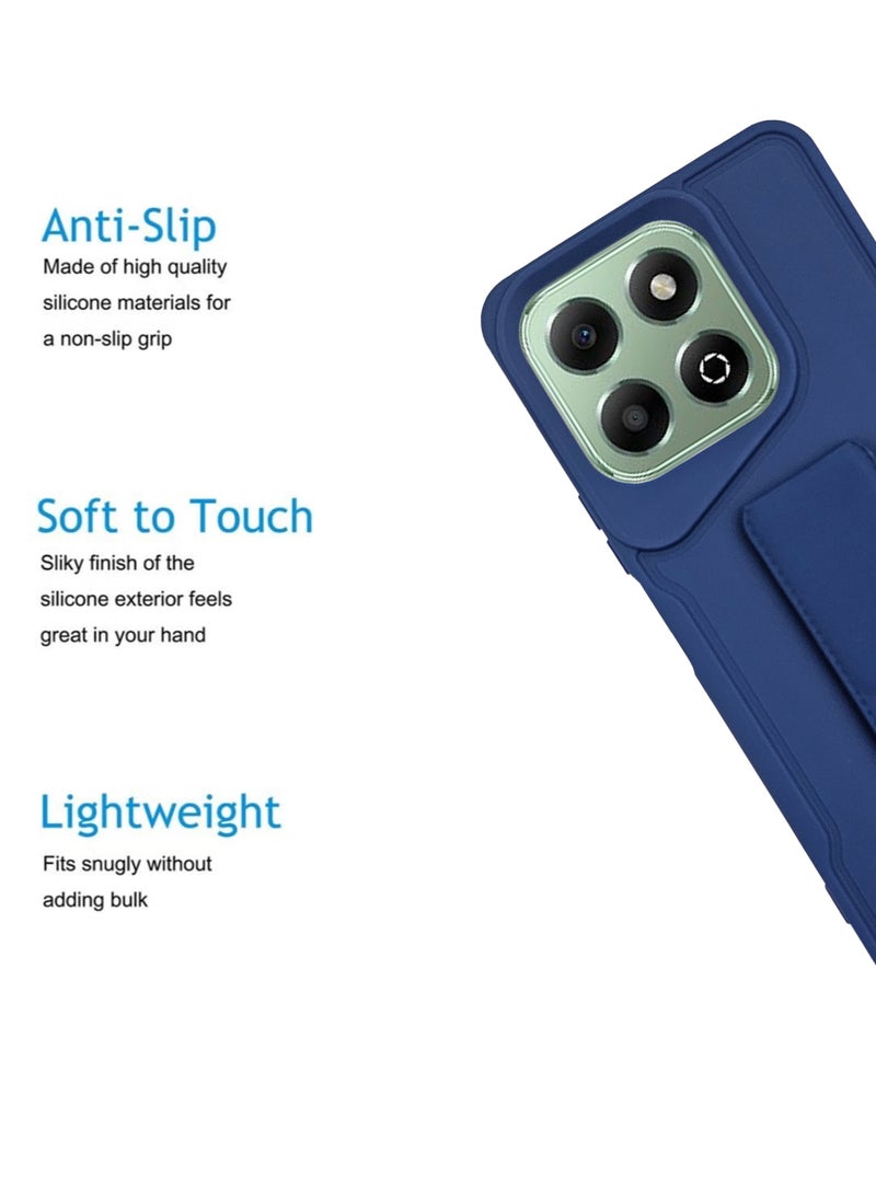 Waldic - غطاء حماية خلفي من السيليكون بحلقة معدنية لهاتف Tecno Camon 19 Pro - أزرق - Image 1