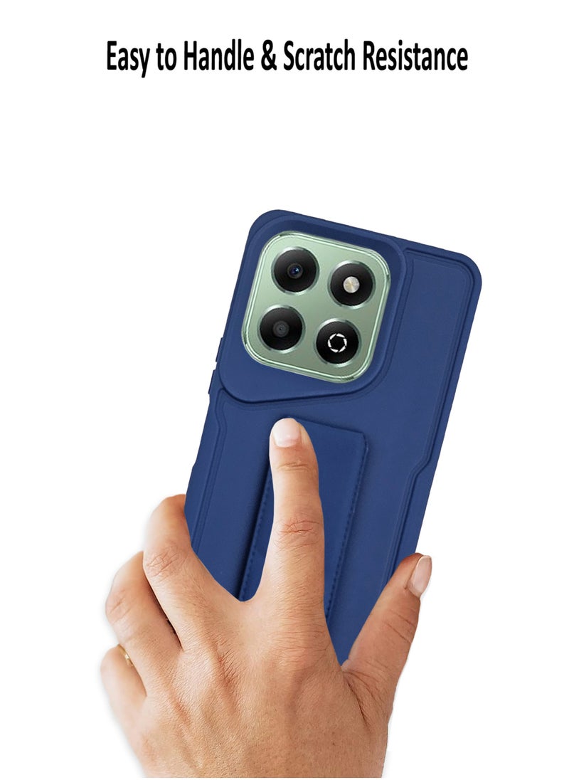 Waldic - غطاء حماية خلفي من السيليكون بحلقة معدنية لهاتف Tecno Camon 19 Pro - أزرق - Image 1