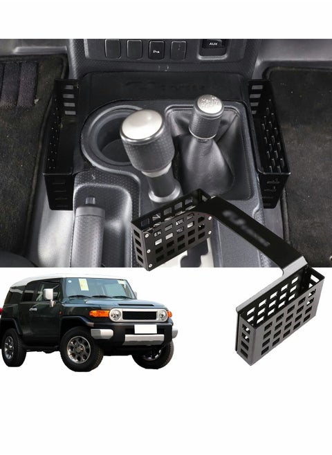 SYOSI for Toyo-ta FJ Cruiser 2007-2021 car Central Control Gear Panel on Both Sides of The Aluminum Alloy Storage Basket Accessories