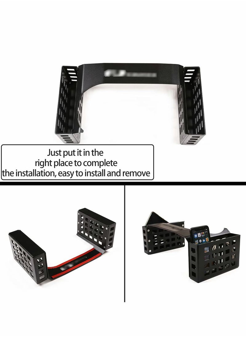 SYOSI for Toyo-ta FJ Cruiser 2007-2021 car Central Control Gear Panel on Both Sides of The Aluminum Alloy Storage Basket Accessories
