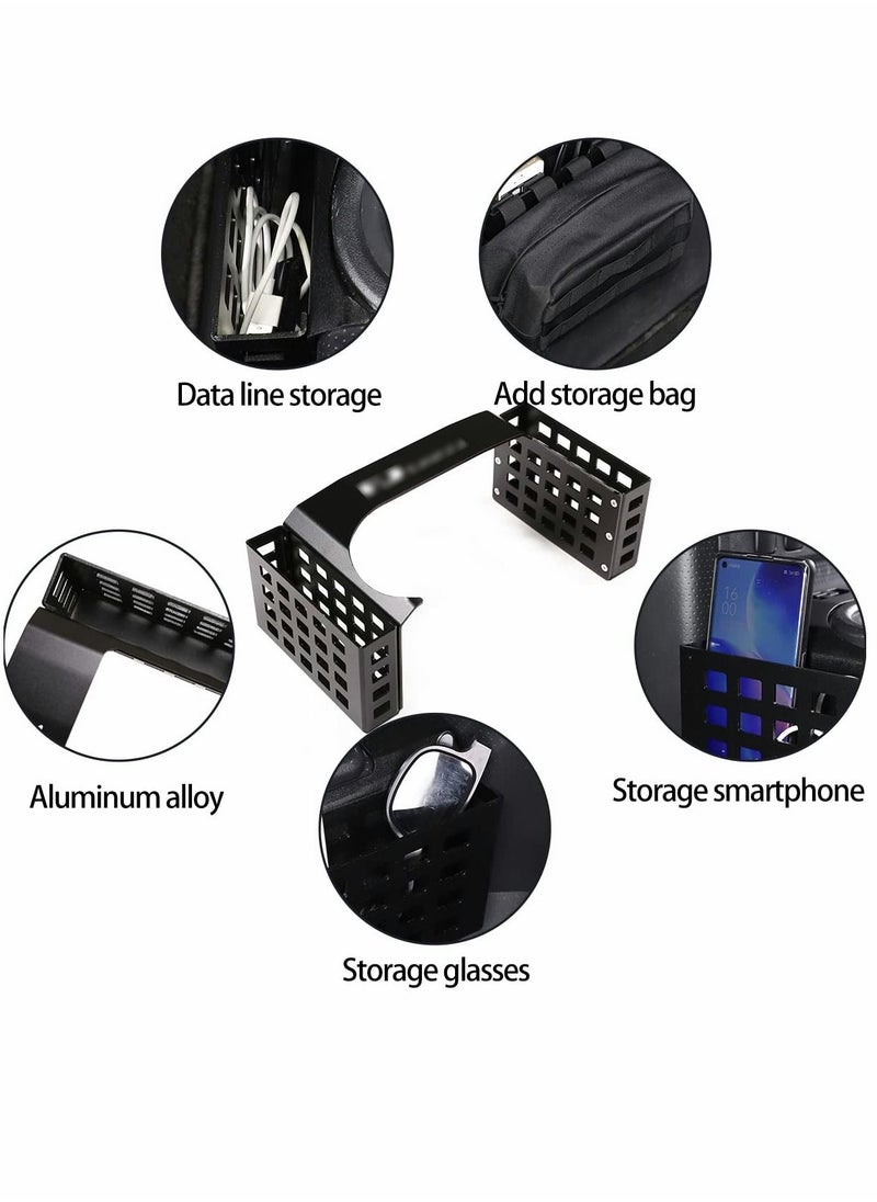 SYOSI for Toyo-ta FJ Cruiser 2007-2021 car Central Control Gear Panel on Both Sides of The Aluminum Alloy Storage Basket Accessories