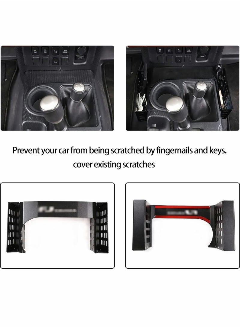 SYOSI for Toyo-ta FJ Cruiser 2007-2021 car Central Control Gear Panel on Both Sides of The Aluminum Alloy Storage Basket Accessories